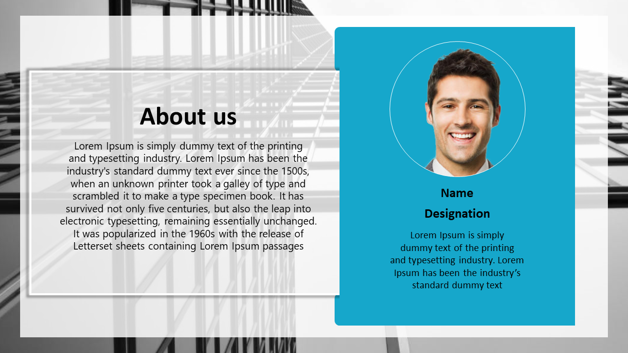 about us powerpoint template